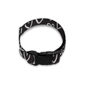 Cute Black And White Heart Pattern Print Dog Collar