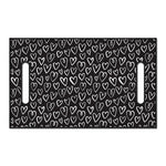 Cute Black And White Heart Pattern Print Golf Cart Seat Cover