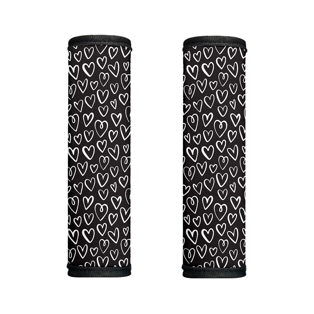 Cute Black And White Heart Pattern Print Handle Covers