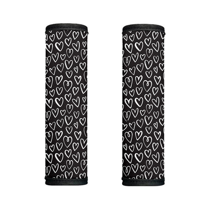 Cute Black And White Heart Pattern Print Handle Covers