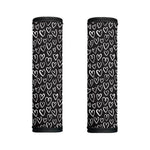 Cute Black And White Heart Pattern Print Handle Covers