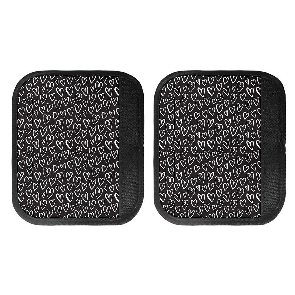 Cute Black And White Heart Pattern Print Handle Covers