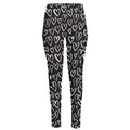 Cute Black And White Heart Pattern Print High-Waisted Pocket Leggings