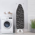 Cute Black And White Heart Pattern Print Ironing Board Cover