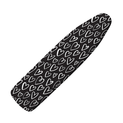 Cute Black And White Heart Pattern Print Ironing Board Cover