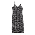 Cute Black And White Heart Pattern Print Jersey Midi Cami Dress