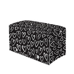 Cute Black And White Heart Pattern Print Leather Tissue Box Cover