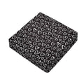 Cute Black And White Heart Pattern Print Outdoor Seat Cushion Cover