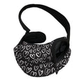 Cute Black And White Heart Pattern Print Pet Sling Carrier