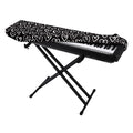 Cute Black And White Heart Pattern Print Piano Keyboard Cover
