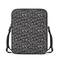 Cute Black And White Heart Pattern Print Rectangular Crossbody Bag