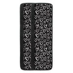 Cute Black And White Heart Pattern Print Refrigerator Handle Covers
