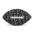 Cute Black And White Heart Pattern Print Rugby Ball