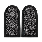 Cute Black And White Heart Pattern Print Skillet Handle Cover