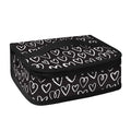 Cute Black And White Heart Pattern Print Small Lunch Bag