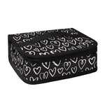Cute Black And White Heart Pattern Print Small Lunch Bag