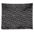 Cute Black And White Heart Pattern Print Tapestry
