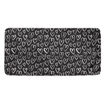 Cute Black And White Heart Pattern Print Towel