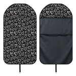 Cute Black And White Heart Pattern Print Waterproof Car Seat Cover