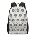 Cute Black Bear Pattern Print 17 Inch Backpack