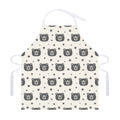 Cute Black Bear Pattern Print Adjustable Apron