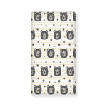 Cute Black Bear Pattern Print Baby Crib Sheet