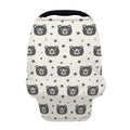 Cute Black Bear Pattern Print Baby Seat Cover