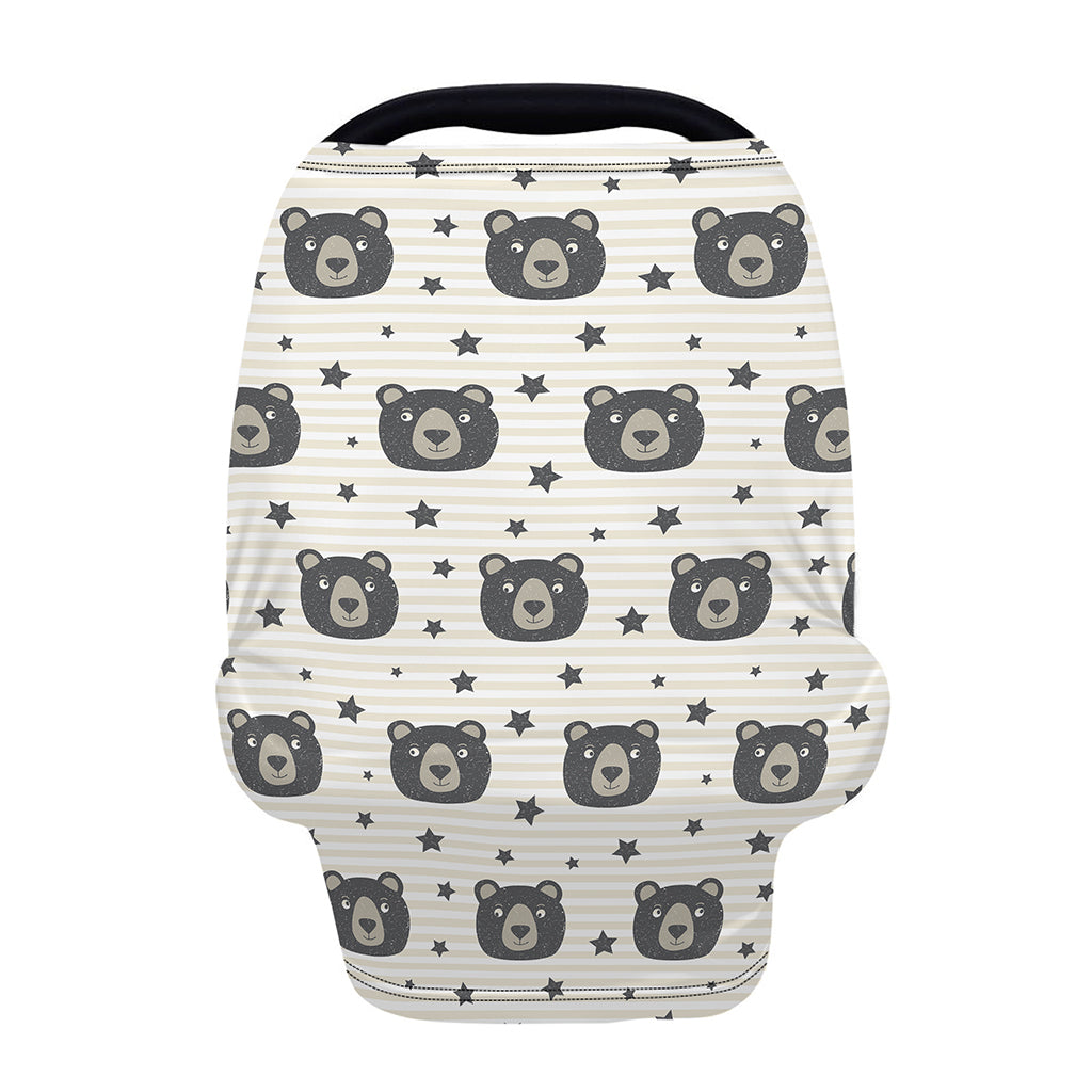 Cute Black Bear Pattern Print Baby Seat Cover