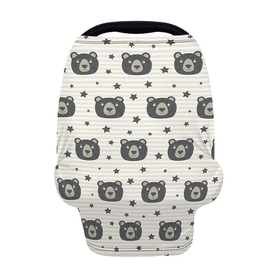 Cute Black Bear Pattern Print Baby Seat Cover