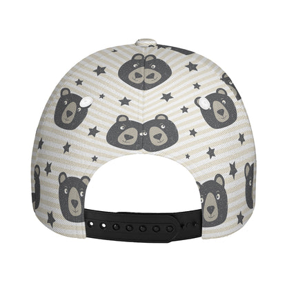 Cute Black Bear Pattern Print Baseball Cap