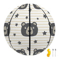 Cute Black Bear Pattern Print Basketball
