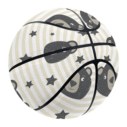 Cute Black Bear Pattern Print Basketball