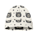 Cute Black Bear Pattern Print Beanie
