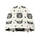 Cute Black Bear Pattern Print Beanie