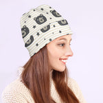 Cute Black Bear Pattern Print Beanie