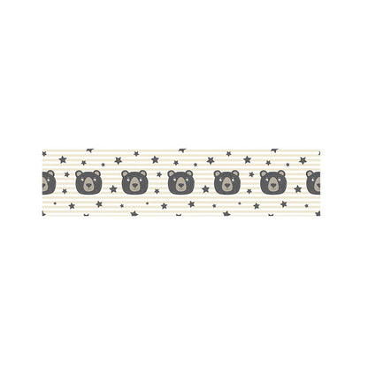 Cute Black Bear Pattern Print Bed Runner