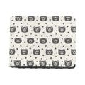 Cute Black Bear Pattern Print Bifold Wallet