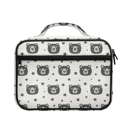 Cute Black Bear Pattern Print Briefcase Bible Bag