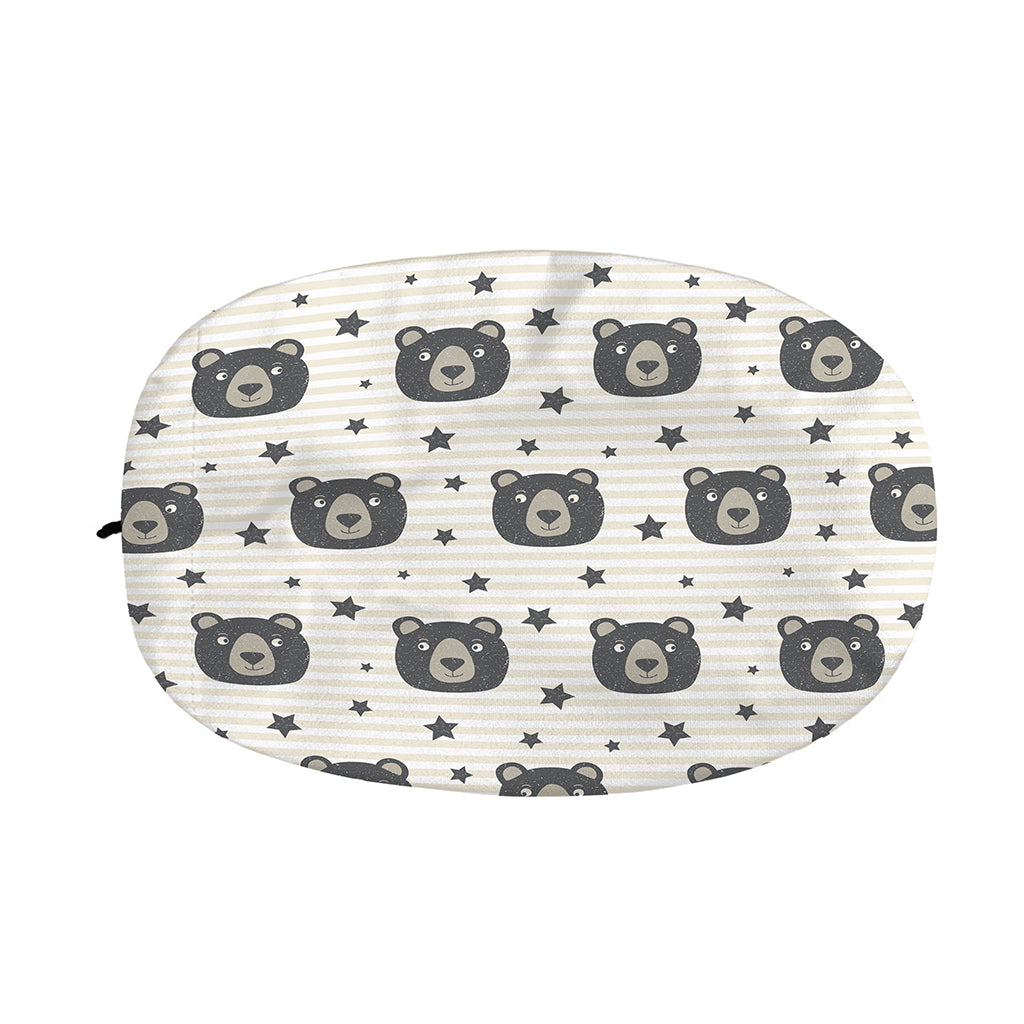Cute Black Bear Pattern Print Car Side Mirror Covers