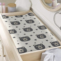 Cute Black Bear Pattern Print Changing Pad Cover