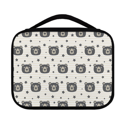 Cute Black Bear Pattern Print Classic Bible Case