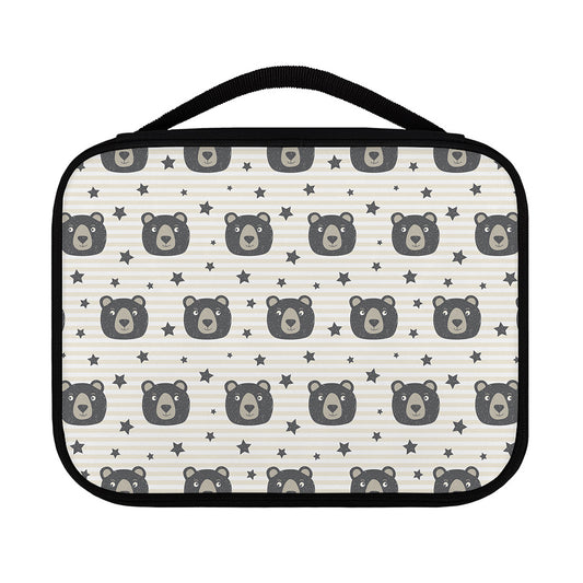 Cute Black Bear Pattern Print Classic Bible Case
