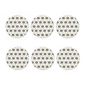 Cute Black Bear Pattern Print Coaster Set