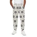 Cute Black Bear Pattern Print Cotton Sweatpants
