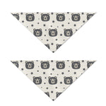 Cute Black Bear Pattern Print Dog Bandana
