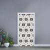 Cute Black Bear Pattern Print Door Sticker