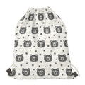 Cute Black Bear Pattern Print Drawstring Bag