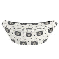 Cute Black Bear Pattern Print Fanny Pack