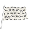 Cute Black Bear Pattern Print Flag