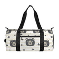 Cute Black Bear Pattern Print Gym Bag
